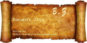 Barabit Zita névjegykártya